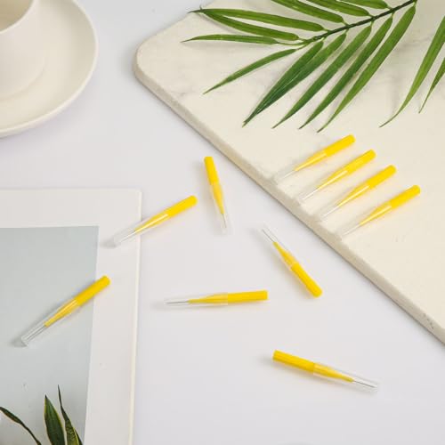 Image of 10pcs Shower Head Cleaning Brush, Gap Hole Anti-Clogging Cleaning Brush with 10 Stainless Steel Pin Picks Small Hole Cleaner Tool for Car Washer 3D Printer Tubes (Yellow)
