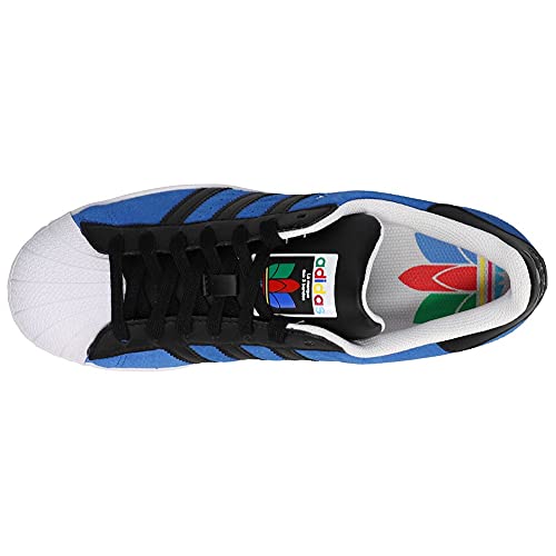 adidas Mens Superstar Lace Up Sneakers Shoes Casual - Black,Blue - Size 8 D4