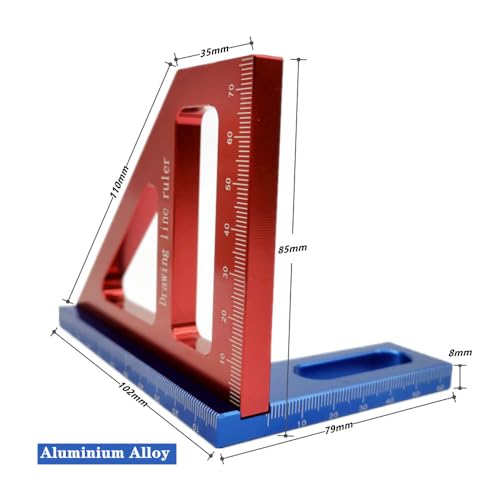 Escuadra medidora de ángulos en aleación de aluminio miniatura 4