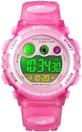cofuo Kids Digital Sport Watch for Boys Girls, Kid Waterproof Electronic Multi Function Casual Outdoor Watches, 7 Colorful LED Luminous Alarm Stopwatch Wristwatch