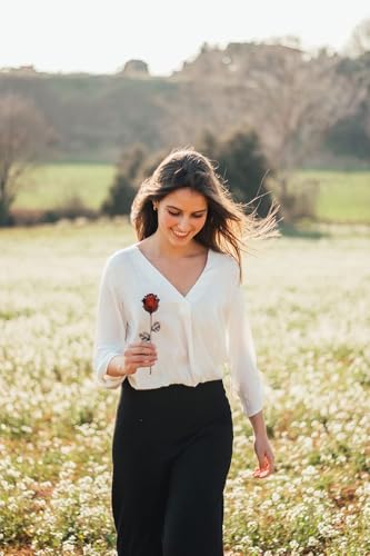 Forging Art Bcn® Rosa Eterna de Hierro Forjada a Mano- Regalo Día de la Madre, Sant Jordi, San Valentín, Bodas de hierro (6 aniversario) (Gris)