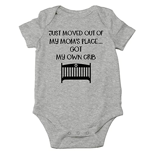 Image of CBTwear Moved Out of My Mom Place and Got My Own Crib - Baby Clothes - Funny Newborn Bodysuit Outfits for Boys and Girls