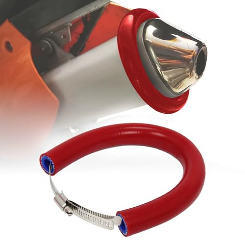 Protector de silenciador 33-52cm ajustable universal para Pit Bike Rojo