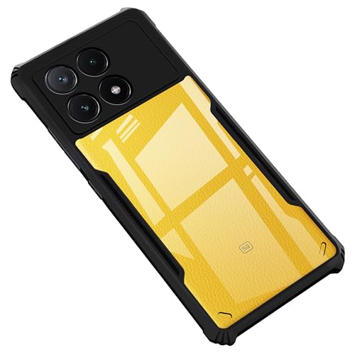 Image of Zapcase Back Case Cover for Poco X6 Pro 5G | Compatible for Poco X6 Pro 5G Back Case Cover | Clear Case with Camera Protection | (TPU + PC | Matte Black)