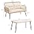 YITAHOME 2-Piece Patio Furniture Wicker Outdoor Loveseat, All-Weather Rattan Conversation for Backyard, Balcony and Deck with Soft Cushions and SideTable (Light Brown+Beige)