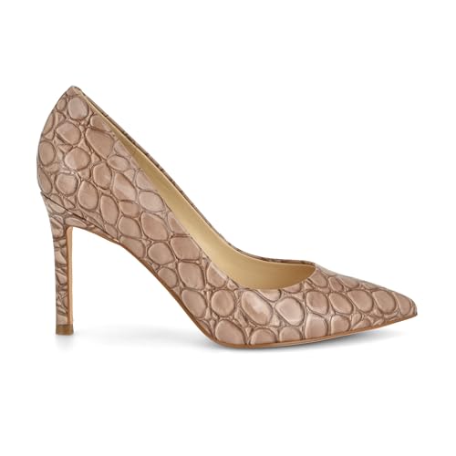 Image of Nine West Women's Fresh Pump, Light Natural Croco Patent 113, 5