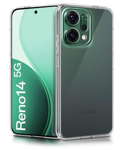 Image of WOW IMAGINE Transparent Back Cover Case for Oppo Reno 14 5G | Raised Bumps for Full Device & Camera Protection Shockproof TPU Silicone Back Case Mobile Cover - Transparent