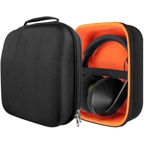 Geekria Shield Case for Large Sized Over-Ear Headphones, Replacement Hard Shell Travel Carrying Bag with Cable Storage, Compatible with Sony, Beyerdynamic, Philips, Denon, JVC Headsets (Black) Cover