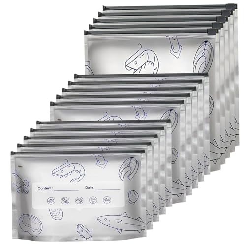 60 Bolsas de aluminio reutilizables herméticas de 3 tamaños para alimentos 2