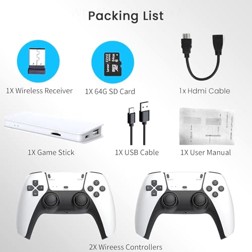 image for Haboqo Wireless Retro Game Console Classic Plug and Play Retro Gaming 