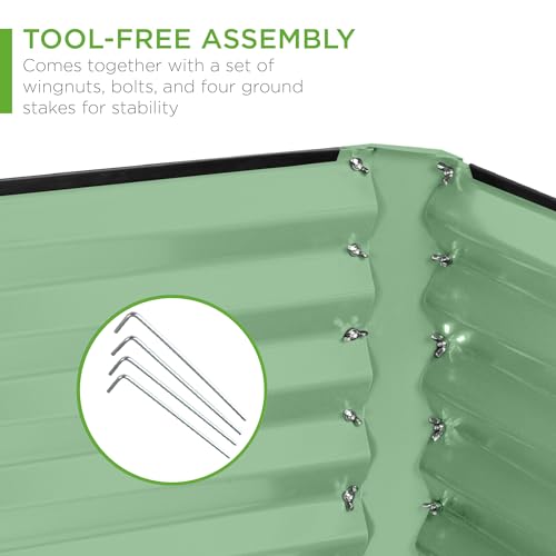 image for Best Choice Products 8x4x2ft Outdoor Metal Raised Garden Bed, Deep Roo