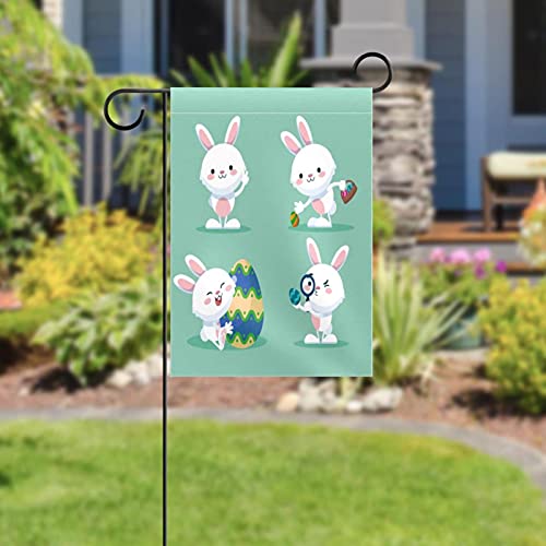 Drapeau de jardin de Pâques double face pour décoration extérieure de saison - 5