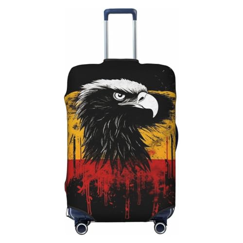 Travel Luggage Cover Fashion Suitcase Protector Germany Flag Eagle Spandex Baggage Covers Washable Suitcase Covers Anti-Scratch Luggage Cover Protectors Fits 18-32 Inch Suitcases Small