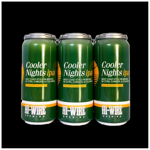 Hi-Wire Brewing, IPA Cooler Nights Can, 16 Fl Oz, 6 Pack Cans