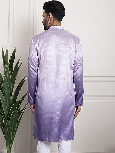 Image of SOJANYA (Since 1958 Men's Jacquard Silk Woven Design Long Kurta