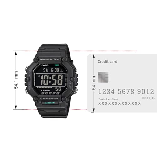 Image of Casio AE-1600HX-1BVDF Digital Black Watch Unisex (D437)