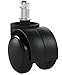 Premium Caster Office Chair Caster Wheel, Black, Set of 5 (ZT08)