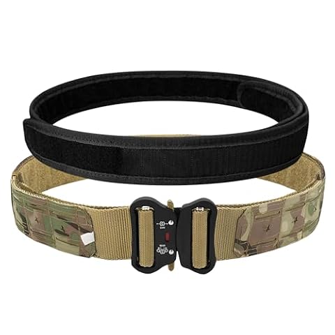 aiGear Wojskowy pas taktyczny do talii 80-105 cm, Kamuflaż, M-132cm(pour Taille 88-105 cm)