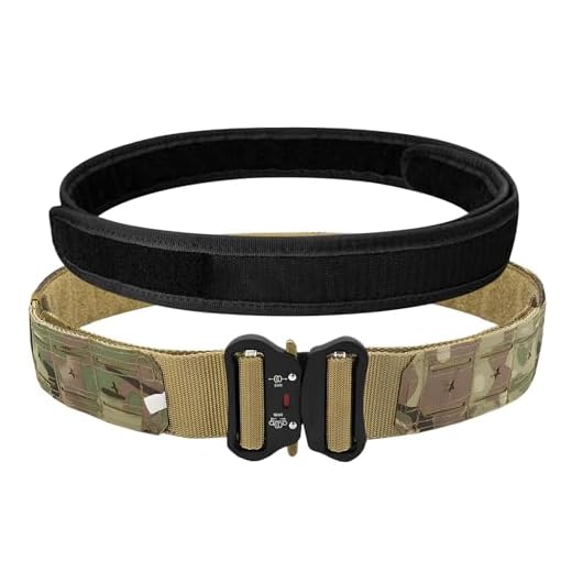 aiGear Ceinture Tactique Militaire | Ceinture de Combat MOLLE HOMME | Travail Ajustable | Conçu Pour le Pratiquant de Sports Militaires en Extérieur | Taille 80-90 cm(TCB-35S)
