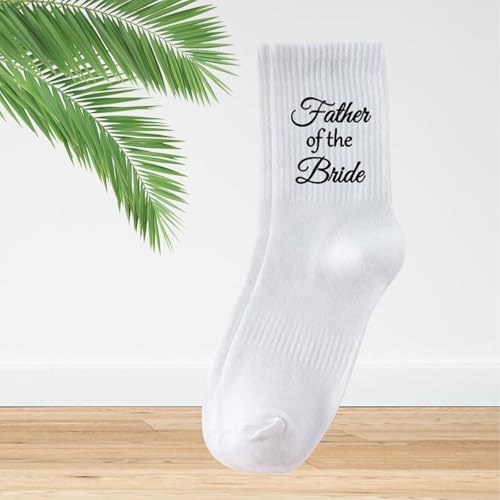 1 Pair Father of the groom Socks Wedding Proposal Socks for Men Breathable Novelty Sock for Groom Dad