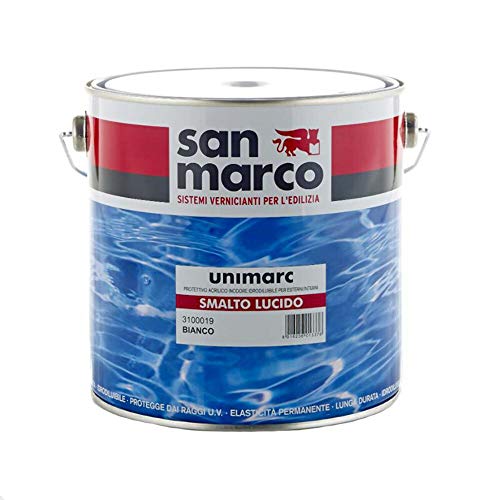san marco unimarc smalto lucido all'acqua 750 ml sanmarco (nero 036)
