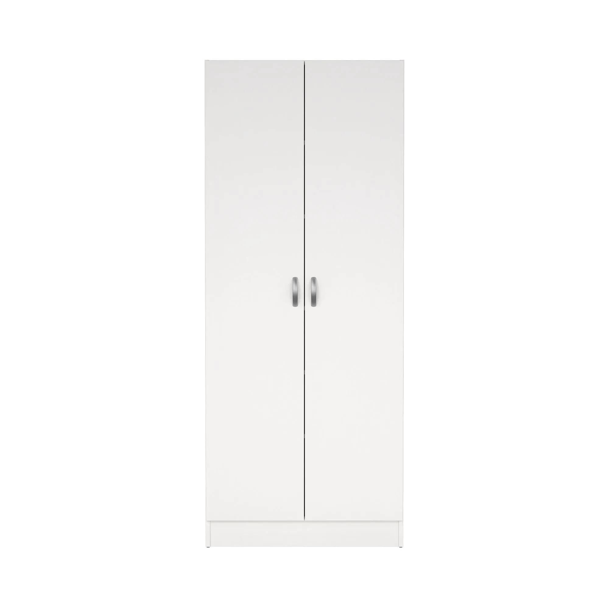 Bissolo Casa Scarpiera Mobile Multiuso Focus 2 Ante – 69,2x34,6x170,4 cm, 5 Ripiani Regolabili, Laminato Bianco, Design Moderno