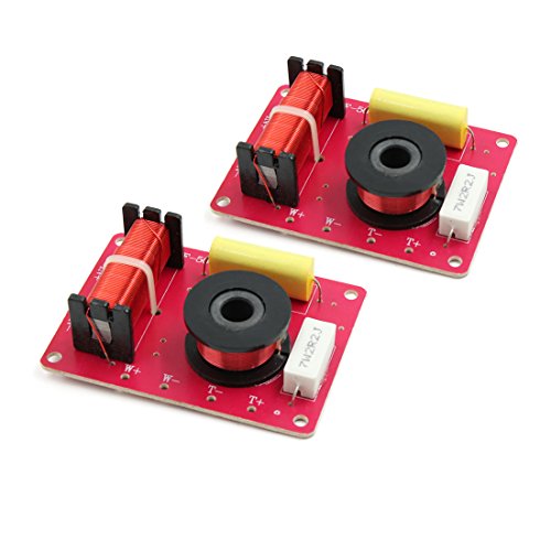uxcell 2pcs 2 Way Audio Crossover Filter Speaker Frequency Divider for Motorcycle Car