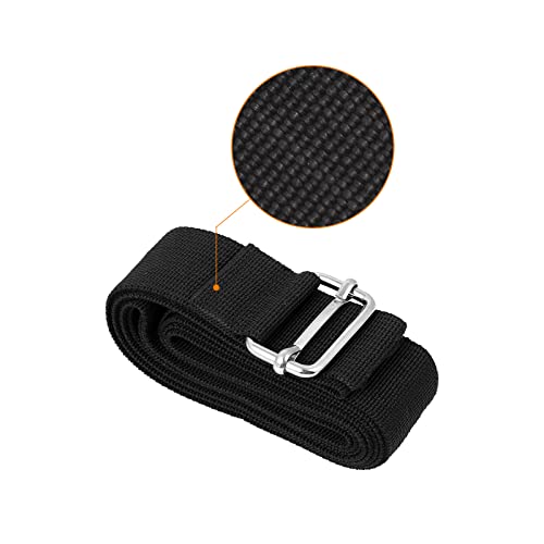 Image of M METERXITY Luggage Strap Suitcase Belt- Travel Adjustable PP Baggage Accessory with Metal Buckle, Apply to Suitcase (6.6 Feet, Black)