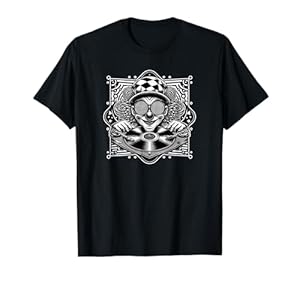 Spiral Clown Freetekno 23 Soundsystem DJ - Unisex-Erwachsene Schwarz Techno Tekno Art Spiral Freetekno Rave Tribe T-Shirt