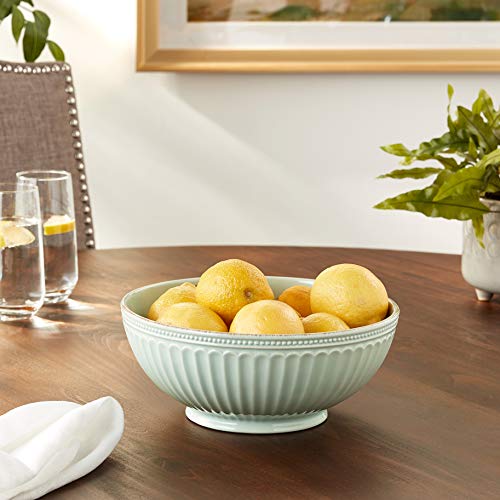 Lenox French Perle Ice Blue Stoneware Bowl #TOP22