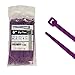 Kable Kontrol Purple Zip Ties 8 Inch 100 Pcs, 50 Lbs Tensile Strength, Self-locking Nylon Colored Cable Ties Wire Wraps for Indoor or Outdoor Use