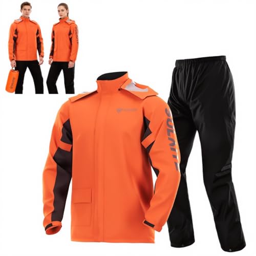 Opiniones de Donde Venden Impermeables que Puedes Comprar On-line. 50 Domary Traje de lluvia para motocicleta, njunto de chubasquero ligero, chaqueta y pantalones impermeables y transpirables n funda para zapatos para hombres y mujeres