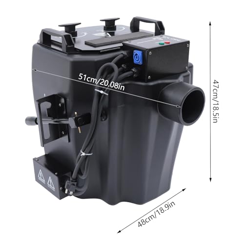 Máquina de niebla con hielo seco y tubo, niebladora profesional de humo bajo de 6000 W para bodas, fiestas y eventos, color negro miniatura 2