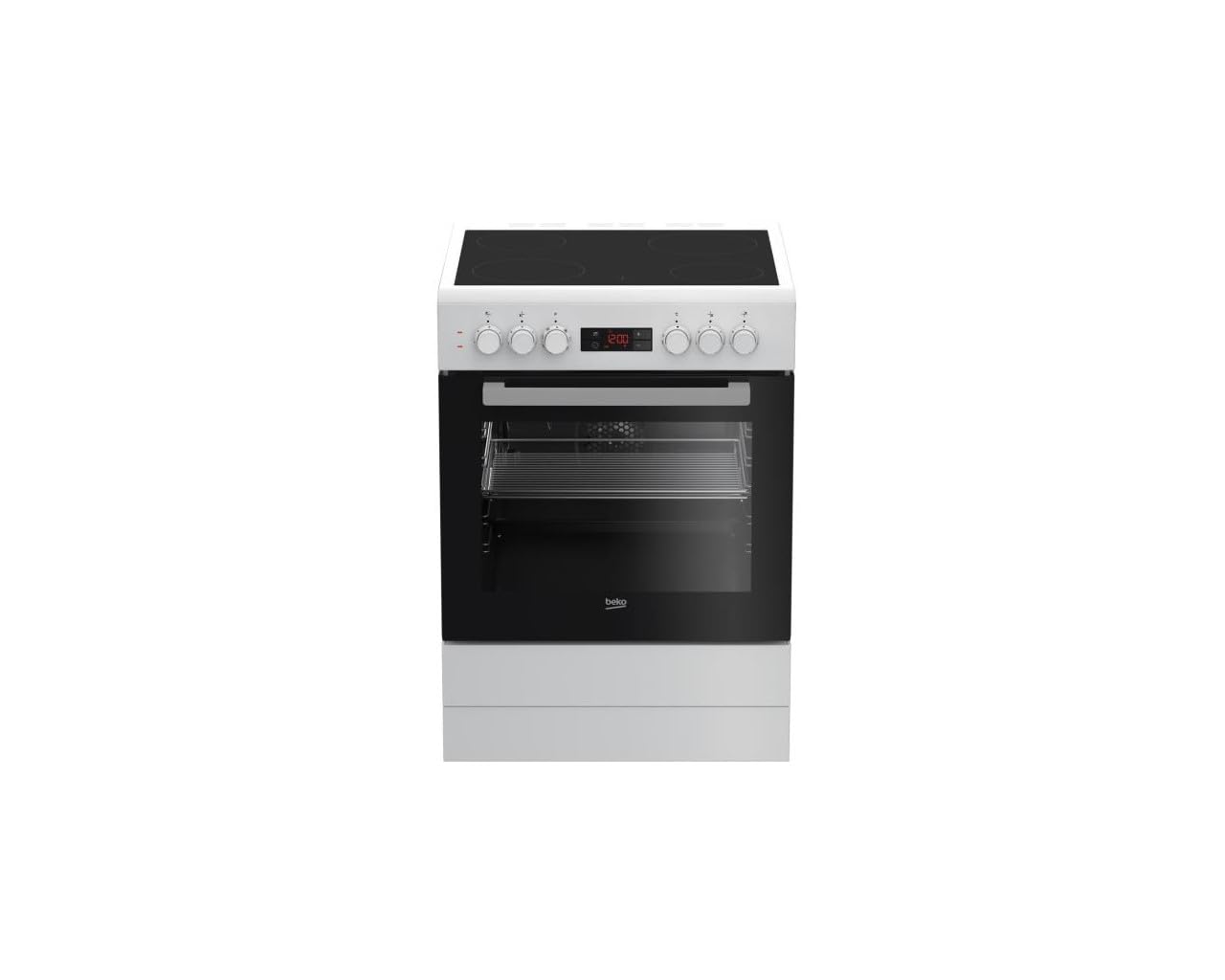 Cuisiniere vitrocéramique professionnelle BEKO - FSE67300WCS - 4 feux - 1200 / 1700 W - 60cm
