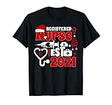 El divertido regalo de graduación de enfermera Est 2021 es un regalo perfecto para tu madre, hija, hermana, sobrina, esposa, novia, graduada de la universidad o universidad con un BSN o ASN. Gran regalo de pasantía de primer trabajo para enfermeras de sobretensión, parto de trabajo, ER, ICU