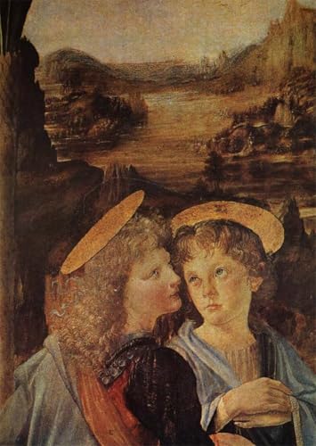 Tableau d'Art le Baptême du Christ de Léonard de Vinci sur toile de qualité