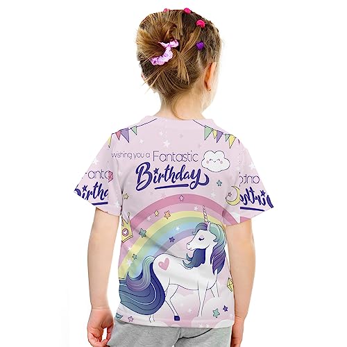 Image of KYKU Toddler Girls Short Sleeve Graphic T-Shirt Kids Cute T Shirt Gifts