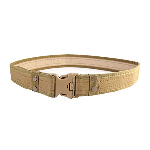 Gexgune Airsoft Tactical Adjustable Waist Belt 2 Inch Outdoor Hiking Climbing Hunting Load Bearing Utility Waistband Waist Support Belt?Khaki?