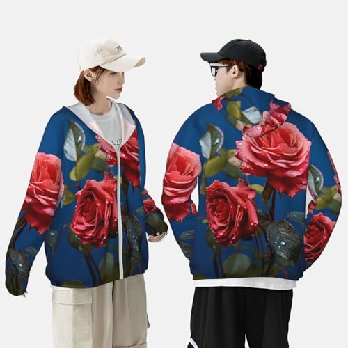 Chaqueta para hombre con protección solar UPF 50+ manga larga con capucha miniatura 2