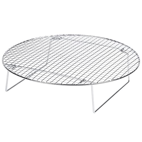 TrueCraftware- 14-3/4” Round Steamer Rack/Cooling Rack Nickel Plated- Steamer Insert Steaming Rack Steam Tray Multi-functional Steamer Basket Cookware Veggie Fish Seafood Cooking
