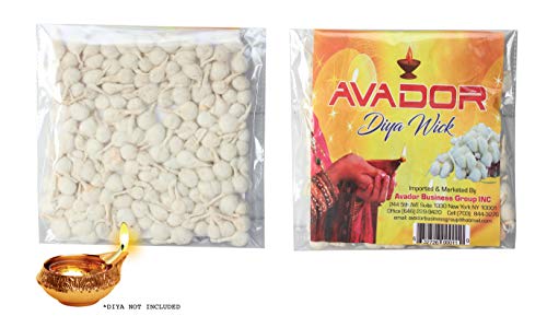 Avador Pack of 5 Hand Rolled Cotton Diya Wicks for Puja Batti Akh