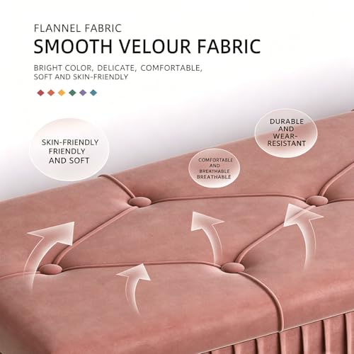 Banc ottoman de rangement pour chambre et salon : grand coffre capitonné élégant