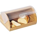 Länge (mm): 380 Kesper Brotkasten mit Acryl-Drehdeckel, Bambusholz, braun/transparent, 40 x 30 x 20 cm