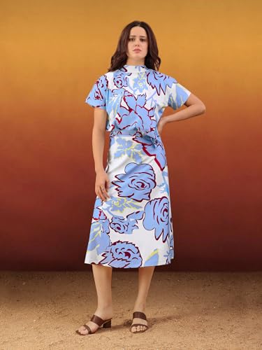 Image of PURVAJA Women's Regular Midi Printed Co-Ords
