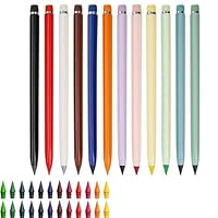 12 Stück Magische Buntstifte Mit Federmäppchen - Radierbar & Ohne Anspitzen