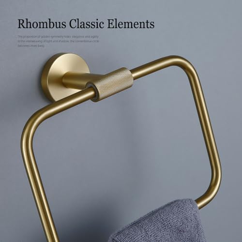 Ensemble de matériel de salle de bain moleté en laiton chic - 5