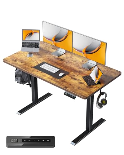 FEZIBO 昇降デスク 横120cm 奥行き60cm 高さ72〜118cm Amazon | FEZIBO 電動 昇降デスク 一枚板 幅120cm 奥行60cm 高さ