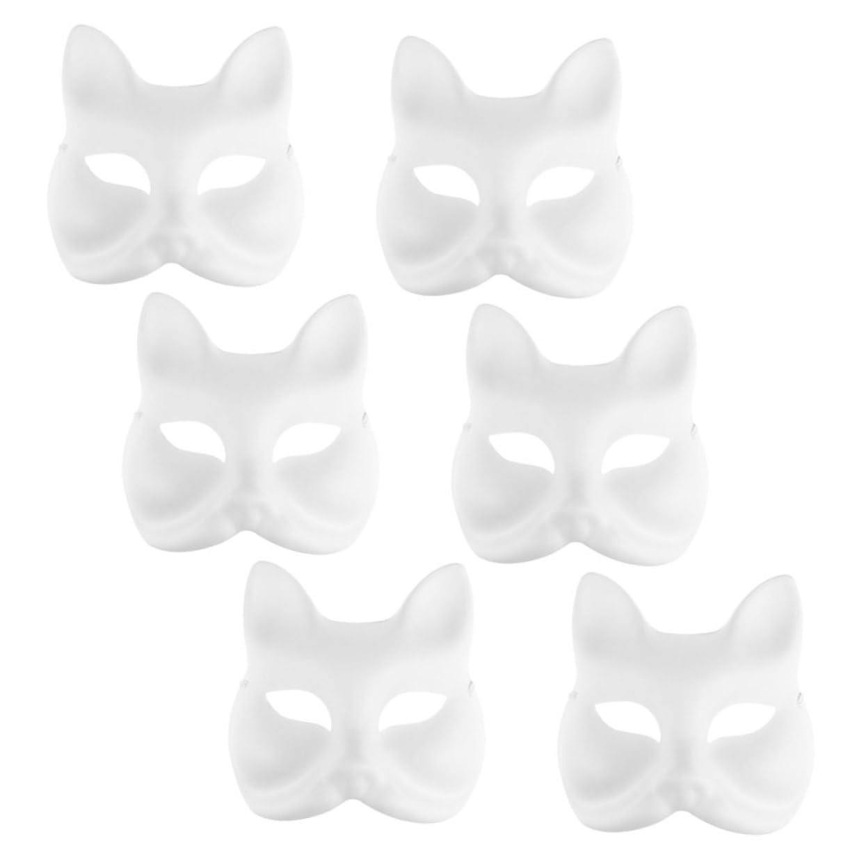 MAGICLULU maschera dipinta a mano Maschera per feste Maschera creativa Maschere da pitturare maschera mascherata bianca per le donne maschere vuote di polpa per la pittura Carta