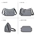 AOCINA Ladies Purses Crossbody Bags for Women Multi Pocket Purse Nylon Lightweight Handbags Shoulder Messenger Bag Pocketbook(Gray)
