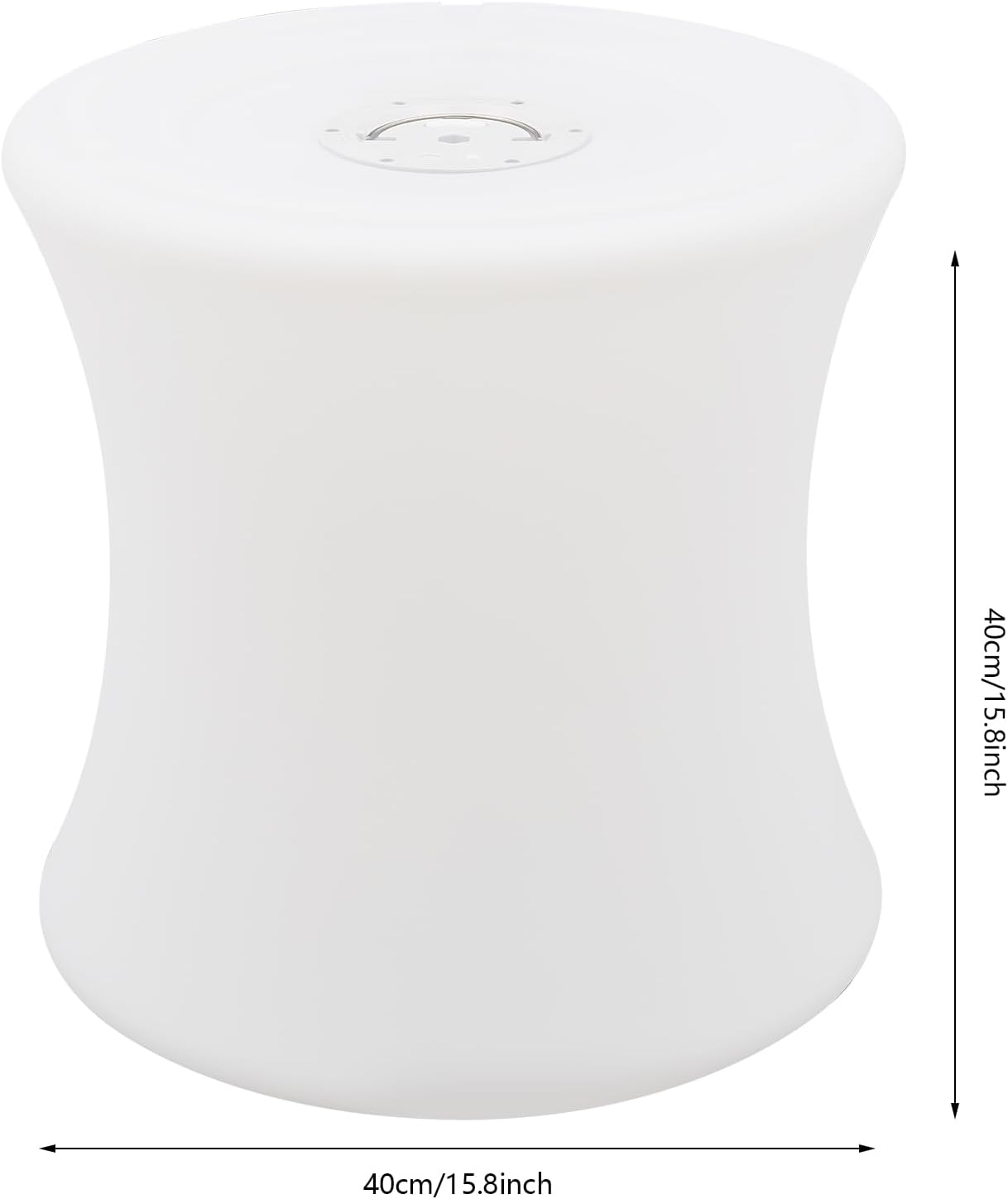 15.7'' LED Light Stool, Rechargeable Drum-Shaped LED Glow Chair 16 RGB Colors 4 Modes with w/Remote Control, Waterproof Lighted Cylinder Seat Table for Indoor Outdoor Garden Patio Pool Party Bar Decor